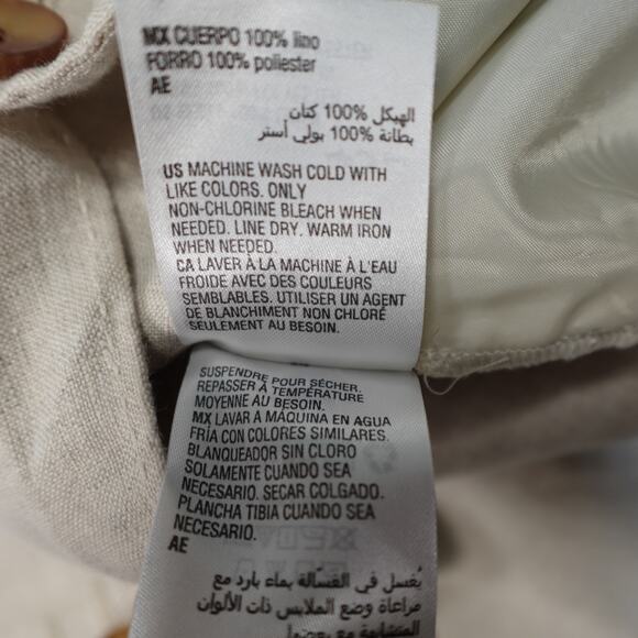 Club Room Luxury Mens Blazer Extra Large Linen 2 Button Sport Coat Jacket Beige - Picture 4 of 10